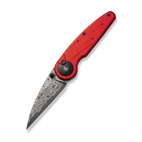 Ніж складаний туристичний Civivi Starflare, (8.4 см) Damascus / Aluminum червоний 66263 фото