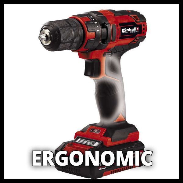 Акумуляторний шуруповерт Einhell TC-CD 18/35 Li (1x1,5 Ah) : 35 Нм професійний шуруповерт для дому (4513914) 4513914 фото