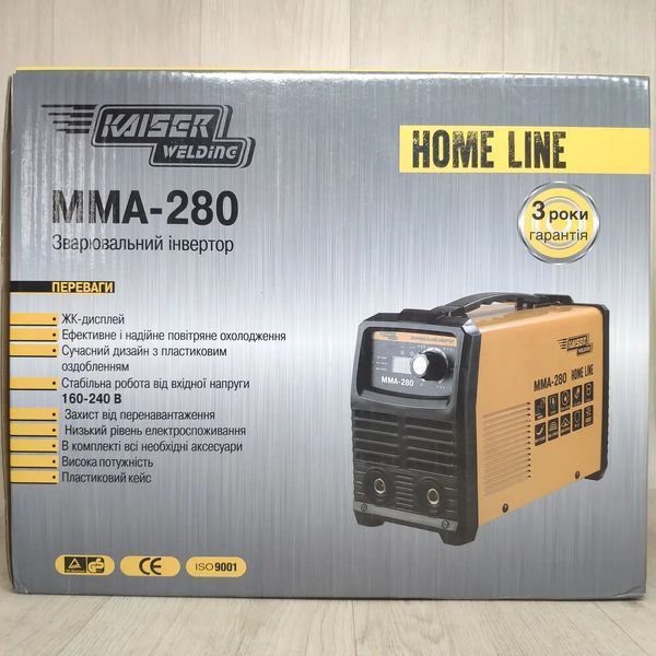 Зварювальний інвертор Kaiser MMA-280 HOME LINE ММА-280 фото