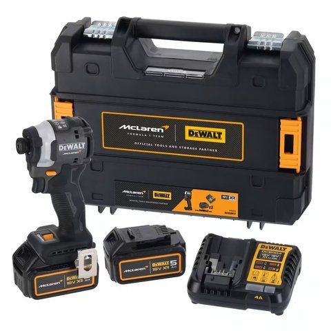 Шурупокрут акумуляторний імпульсний DEWALT DCF85MP2T McLaren (2акум.18В 5Аг/зарядний/кейс) 2860129707 фото