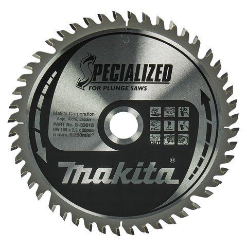 Диск пиляльний 165*20мм/48T MAKITA B-33015 2672192882 фото