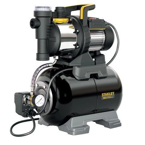 Побутова насосна станція STANLEY SXGP900XFBE : 0.9 кВт., 3300 л/год, гідрофор для дому та дачі, для чистої води SXGP900XFBE фото