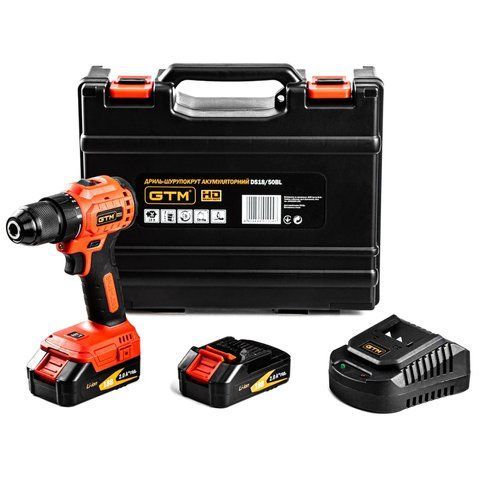 Акумуляторний безщітковий шурупокрут GTM DS18/50BL (акум 2а 2шт і зарядка) 2897 фото