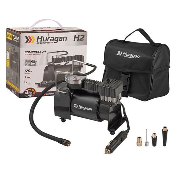 Компресор автомобільний HURAGAN H2 (37л/хв /сумка) 2884546139 фото