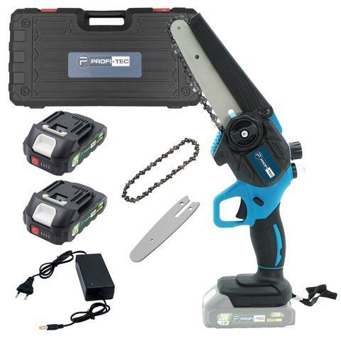 Пила ланцюгова акумуляторна PROFI-TEC HCS1620BL (2акум.20В 2Аг/зарядний/кейс) 006305 фото