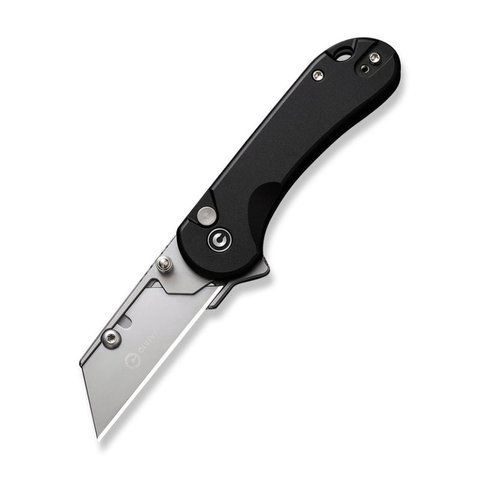 Ніж трапеція складаний кишеньковий Civivi Elementum Utility, (5.8 см) 6Cr13 / Aluminum чорний 67376 фото