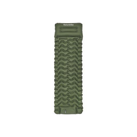 Матрац туристичний надувний одномісний Naturehike CNK2550WS019, 200х60х6.5 см, зелений із вбудованою помпою для надування 71509 фото