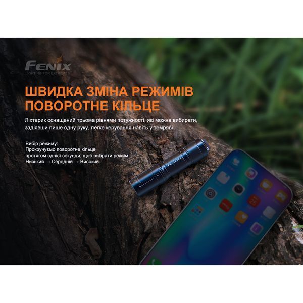 Ліхтар ручний Fenix E01 V2.0 блакитний 51679 фото