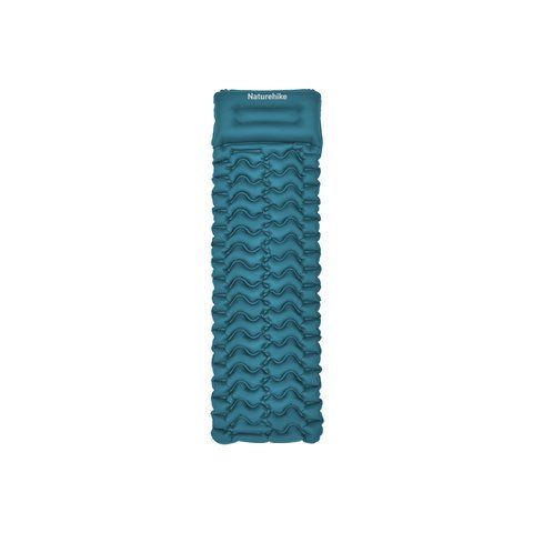 Матрац туристичний надувний одномісний Naturehike CNK2550WS019, 200х60х6.5 см, синій, для кемпінгу із мішком для надування 71510 фото