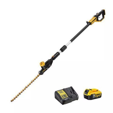 Професійний кущоріз акумуляторний безщітковий зі штангою DeWALT DCMPH566P1 : з АКБ 18V 5.0Ah, довжина ножа 55см DCMPH566P1 фото