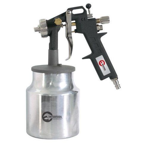 Краскопульт пневматичний HP INTERTOOL PT-0211: 190 л/хв, діаметр форсунки 1.5мм, 1000 мл металевий бачок 1631760921 фото