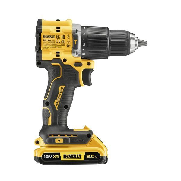 Шурупокрут акумуляторний DEWALT DCD100YD2T (2акум.18В 2Аг/зарядний/кейс/68Нм) DCD100YD2T фото