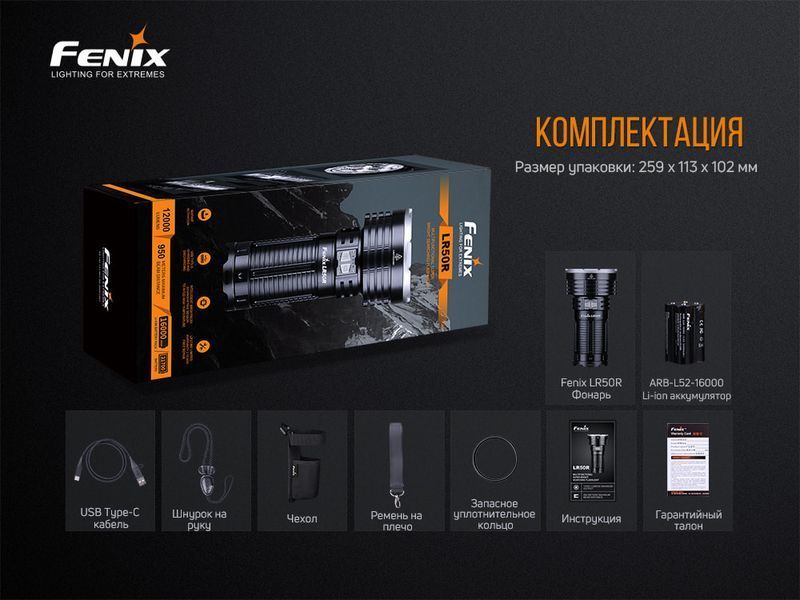 Ліхтар ручний Fenix LR50R 52367 фото