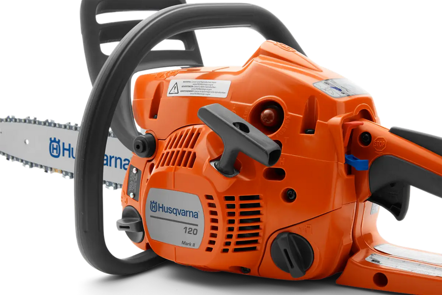 Потужна бензинова ланцюгова пила HUSQVARNA 120 II : Об'єм циліндра 38,2 cm&sup3;, потужність 1,4 кВт, шина 35 см, оригінал 967 86 19-03 фото
