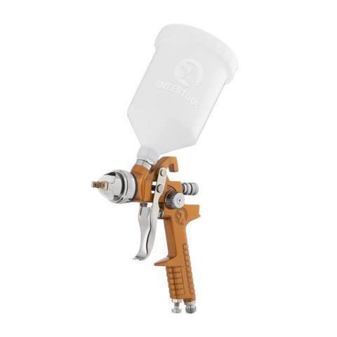 Краскопульт пневматичний HVLP INTERTOOL PT-0110 : 300 л/хв, діаметр форсунки 1.5мм, 600 мл бачок 1631782840 фото