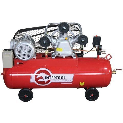 Компресор INTERTOOL PT-0036, 100 л, 4 кВт, 380 В, 8 атм, 600 л/хв. 3 циліндра 1505797378 фото