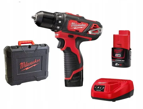 Дрель-шуруповерт Milwaukee M12 BDD-202C : АКБ 12V, 2 Аh, 30 Нм, 2 акума + зарядне + кейс 4933441915 M12BDD-202C фото