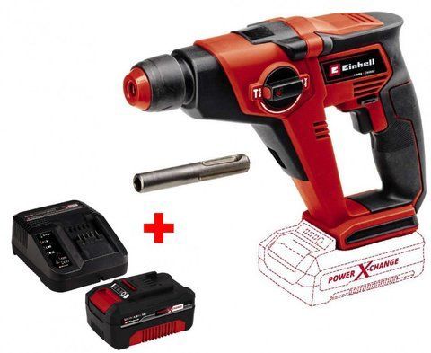 Акумуляторний перфоратор Einhell TE-HD 18/12 Li - Solo : 1.3 Дж, 18В (акум 4 ампера і зарядка) 4513970, 4512042 фото