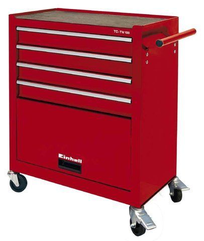 Інструментальний візок для інструментів на колесах 5 секцій Einhell TC-TW 100 ящик для інструментів (4510170) 4510170 фото