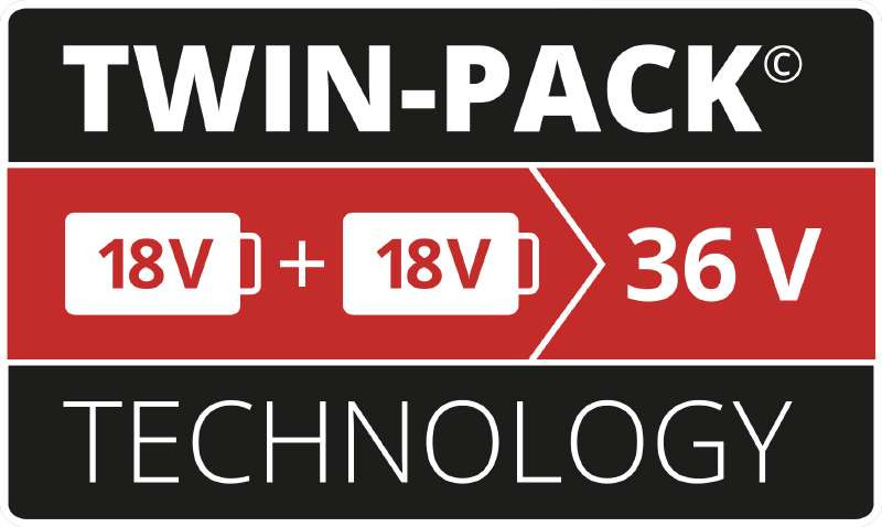 Потужний зарядний пристрій і акумулятор 18V 2 шт x 4,0Ah Twincharger Kit Einhell Power-X-Change 4512112 фото