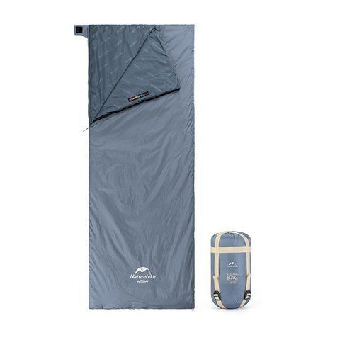Спальник надлегкий Naturehike Ultralight LW180 NH21MSD09 правий, (15&deg;C), p-p M, сіро-синій 65263 фото