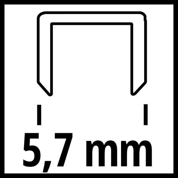 Скоби для будівельних степлерів Einhell 5,7х19 мм, 3000 шт. (4137875) 4137875 фото