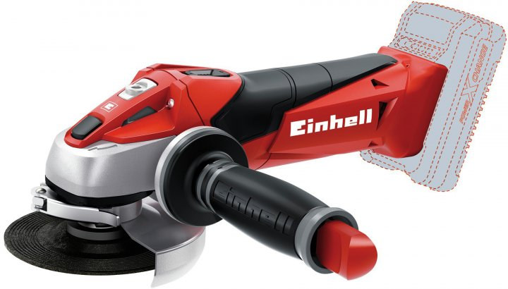 Акумуляторна кутова шліфмашина Einhell TE-AG 18/115 Li Solo (акум 2.5а і зарядка) 4431110, 4512097 фото